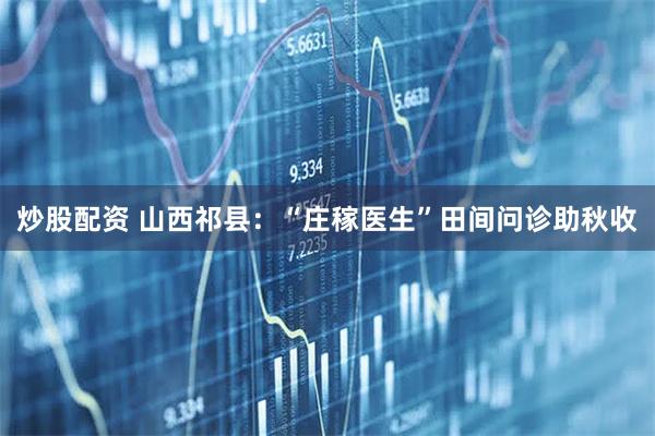 炒股配资 山西祁县：“庄稼医生”田间问诊助秋收